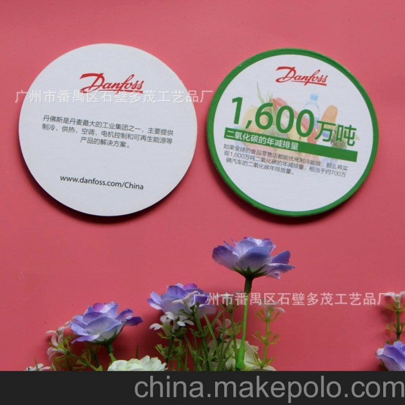 厂家专业生产促销礼品 环保材料 软木灰板纸杯垫 咖啡杯垫