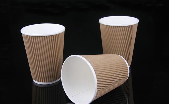400ML 咖啡纸杯 瓦楞纸杯 波浪纹纸杯 咖啡打包杯 加厚双层纸杯