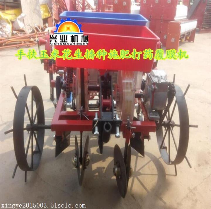 拖拉机玉米播种覆膜机  手扶起垄播种覆膜机 药材地膜机