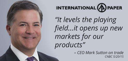 造纸企业国际纸业（IP）CEO Mark Sutton