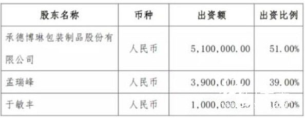 各主要投资人的投资规模和持股比例