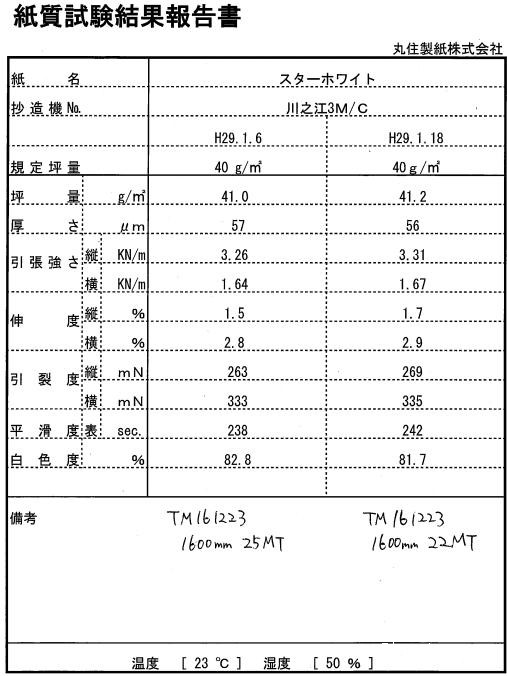 纸质试验报告书1