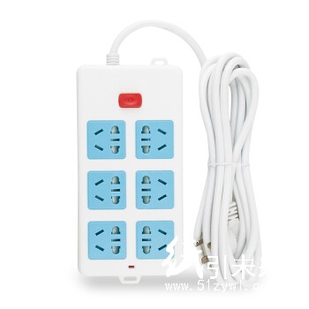 晨光标朗5米线总控双排6孔插座AEA98632