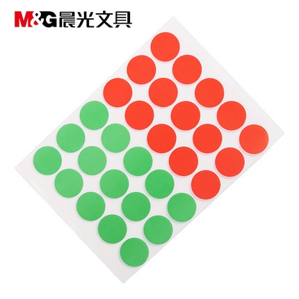 晨光30枚X10自粘性标签(红绿)YT-18