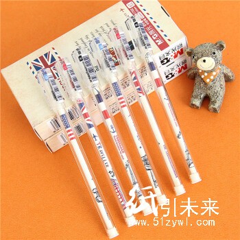 晨光陶瓷球珠中性笔国旗AGPA1702黑0.5
