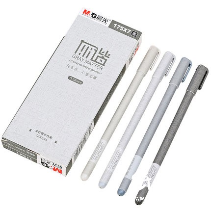 晨光中性笔灰谐AGP175X7黑0.38