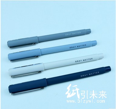 晨光中性笔灰谐AGPB2402蓝0.35