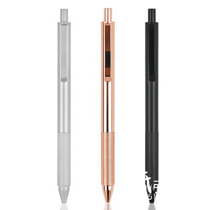 晨光金属中性笔AGPY0604黑0.5  外观玫瑰金