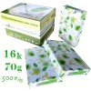 绿叶（GreenLeaf）复印纸 16K 70g 500p 绿白包装 10包箱