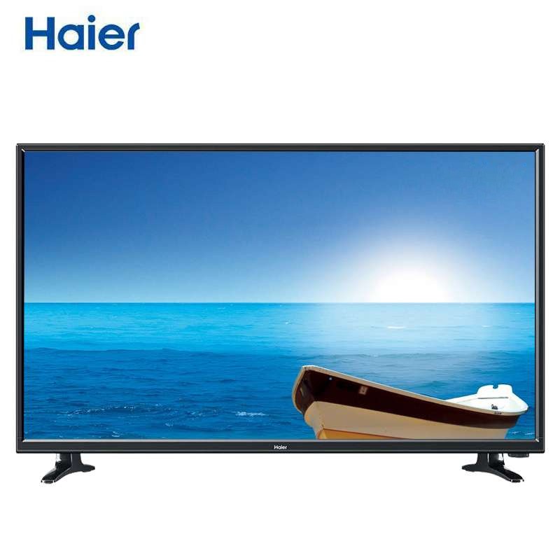 海尔（Haier）电视机 H55E17 55寸 LED液晶电视 支持有线无线连接 3840x2160分辨率 LED显示屏 二级能效 配底座 一年保修 黑色