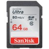 闪迪（SanDisk）至尊高速SD卡 SDSDUNC-064G-ZN6IN 64G Class10 读速80MB/s 灰色