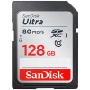 闪迪（SanDisk）至尊高速SD卡 SDSDUNC-128G-ZN6IN 128G Class10 读速80MBs 灰色