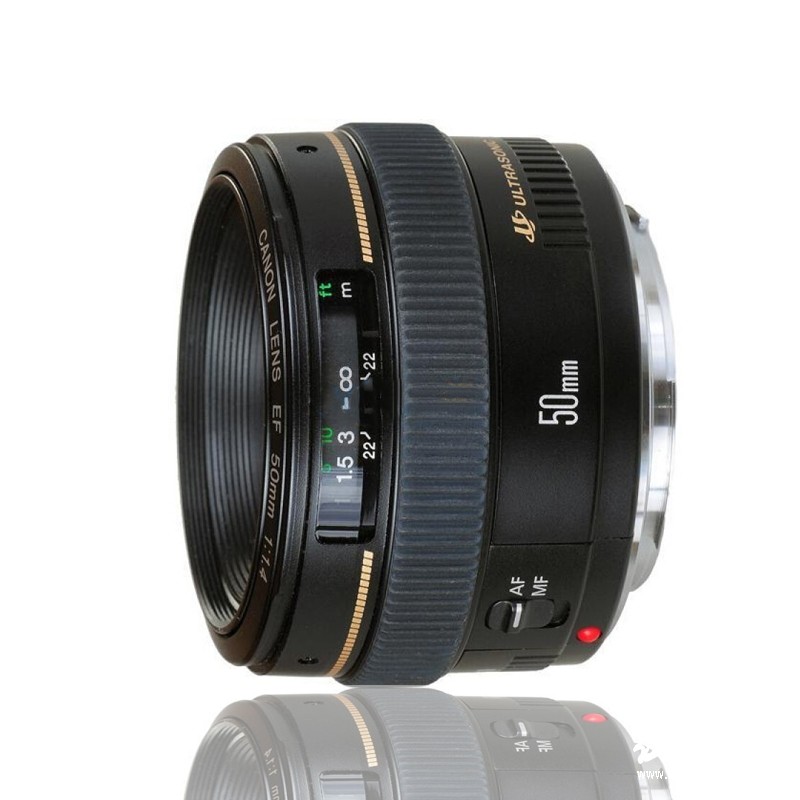 佳能标准定焦镜头 EF 50mm F1.4 USM 焦距50mm 黑色