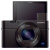索尼（SONY）DSC-RX100 M4 数码相机 黑卡系列 1英寸CMOS传感器 约2010万像素 3英寸显示屏 2.9倍光学变焦 无内置存储 蔡司 Vario-Sonnar T*镜头 含相机包  一年保修 黑色