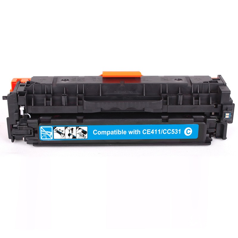 天威 适用于HP-CC531A/CE411A/CRG318-行业装青硒鼓带芯片（青色）TRHF64CP8J