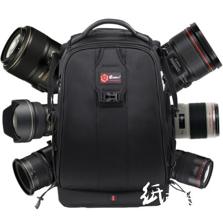 锐玛（EIRMAI） 开拓者系列大号 单反相机双肩包 佳能尼康摄影包 防水防震相机包 黑边