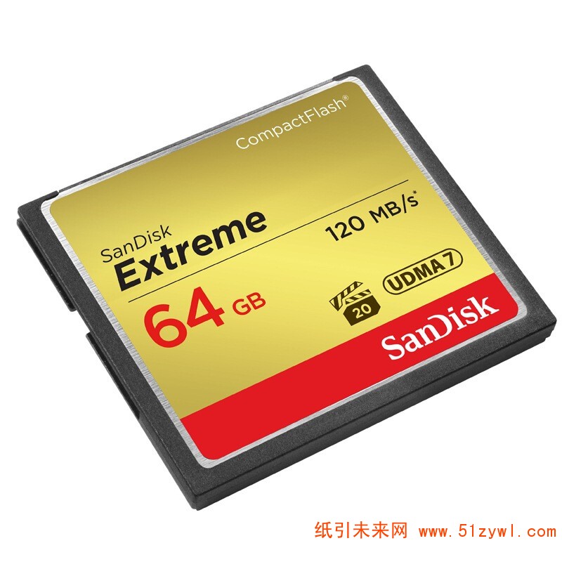 闪迪至尊极速 CF卡	SDCFXSB-064G-Z46	64GB 读速120MB/s 写速85MB/s 至尊极速存储卡 UDMA7 金色
