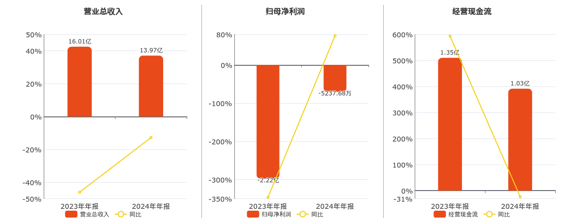 环球印务(002799.SZ)：2024年年报净利润为-5237.68万元，同比亏损缩小