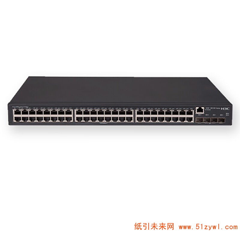 华三（H3C）S5130-52S-SI 交换机 48*10/100/1000Base-T电口,4*10G BASE-X SFP+万兆光口 机架式网管交换机 一年保修