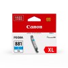 佳能（Canon）CLI-881XL C	蓝色打印机墨盒 适用于佳能TS8180/9180/8580/6180 11.7ml