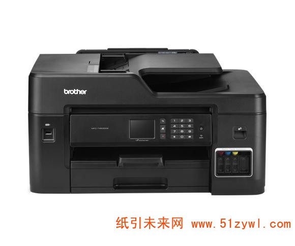 兄弟（brother）MFC-T4500DW A3彩色喷墨多功能一体机（打印/复印/扫描/传真）有线/无线网络功能 自动双面（黑色35页/分钟 彩色27页/分钟）分辨率 1200×4800dpi 适用耗材BTD60BK/BT5009C/M/Y墨水