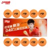 红双喜（DHS）乒乓球 赛顶40+新材料有缝球 黄色三星球 10只装/包