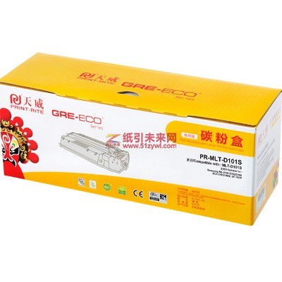 天威（PrintRite）PR-MLT-D101S 黑色硒鼓 带芯片商用装 1500页打印量 适用于Samsung ML-2161/2162/2166,SCX-3401/3406, SF-761P