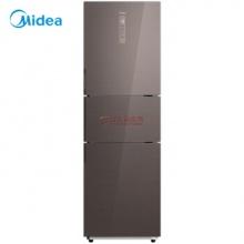 美的(Midea)256升 抗菌保鲜 双变频无霜三门冰箱 小型家用三开门电冰箱 摩卡棕BCD-256WTGPM(E)