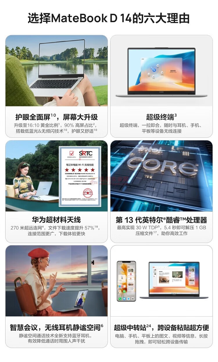 华为 Matebook D14 I5 1240P 16G 512G2